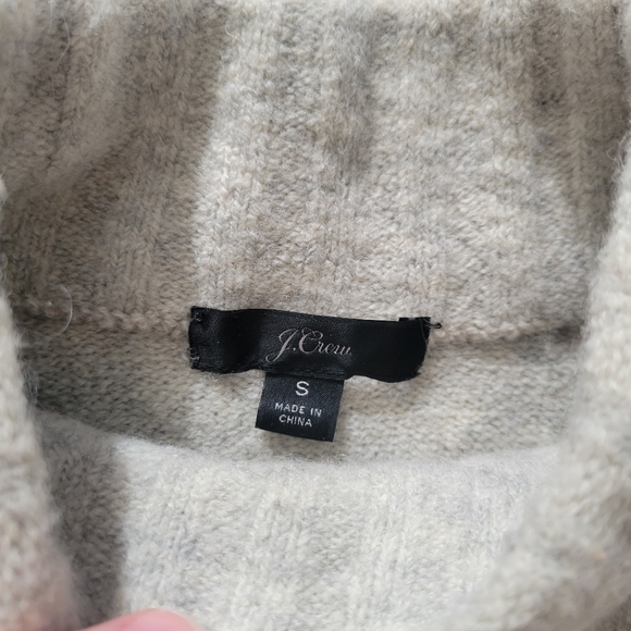 J crew mock neck grey wool blend sweater - Picture 3 of 4